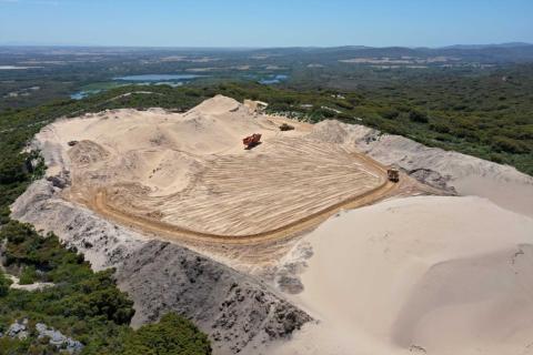 Great Southern Lime's lime pit on the Nullaki Peninsula near Denmark. Photo: Great Southern Lime