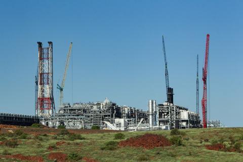 Expansion of Woodside's Pluto LNG plant near Karratha. Photo: Tom Zaunmayr