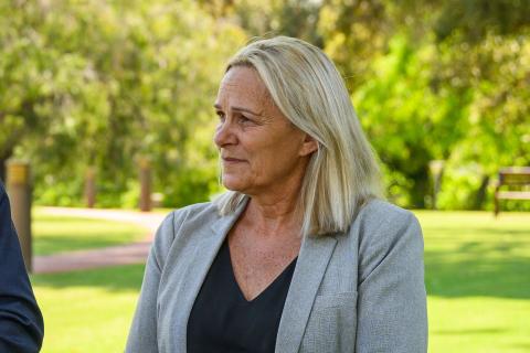 Sabine Winton announced the state government's pre-budget commitment towards school infrastructure. Photo: David Henry