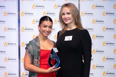 Ella Loneragan with her award