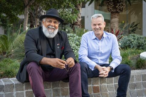 Michael Woodley (L) with Yurra chair Mike Hollett. 