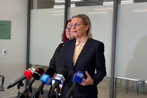 Sussan Ley and Melissa Price in Perth. Photo: Sam Jones.