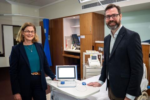 Health Minister Meredith Hammat and UWA Medical School Associate Professor, Obstetrician and Gynaecologist Scott White 