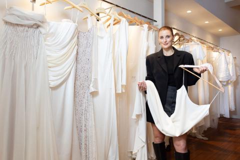 Brittany Mason bucked the trend when she opened a boutique bridal store in Subiaco. Photo: Michael O’Brien
