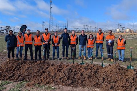 Stakeholders at the Merredin BESS sod turning. Photo: Atmos Renewables