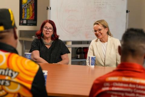 Durack MP Melissa Price and Leader of the Opposition Sussan Ley during a meeting in Kununurra. Photo: Sussan Ley's Office