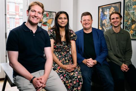 Jack Davies, Principal at Greensphere Capital, Divya Seshamani, Managing Partner at Greensphere Capital, Cameron Scadding, Founder and Managing Director of Source Certain, and Ned Hillsborough, Associate at Greensphere Capital. 