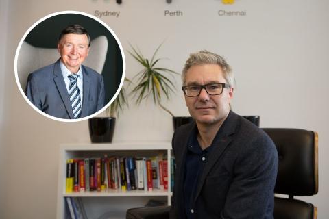 Main pic: Qoria founder Tim Levy. Inset: Malcolm McCusker.