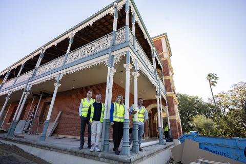 Blackoak's Tim Mack, Leederville Precinct's Carl Leembruggen, Vic Park mayor Karen Vernon, and Baillie Hill manager Dane Oddy. Photo: Tom Zaunmayr