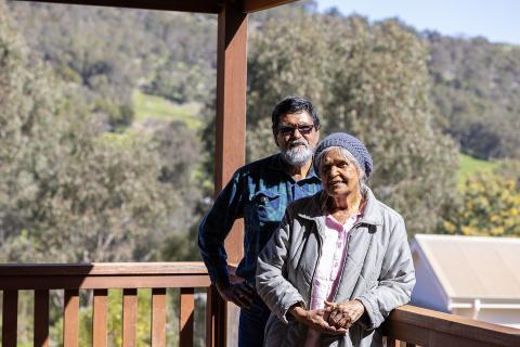Les and Rona Wallam at Roelands Village. Photo: Tom Zaunmayr
