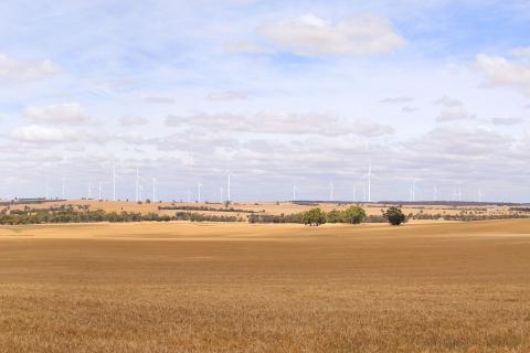 A render of the proposed wind farm. Image: via DPLH