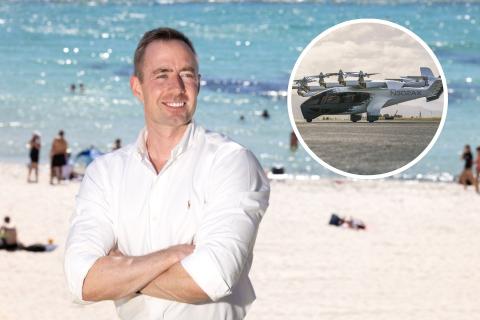 Former Liberal candidate for Curtin Tom White has been named Archer's Asia Pacific manager. Main pic: Michael O'Brien. Inset pic: Archer.