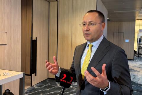 Ukrainian ambassador Vasyl Myroshnychenko. Photo: Sam Jones.