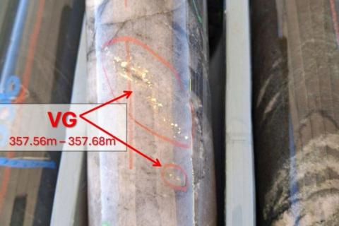 Visible gold from Burbanks latest drilling