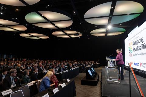 Madeleine King addresses the conference’s opening session. Photo: Matt Jelonek