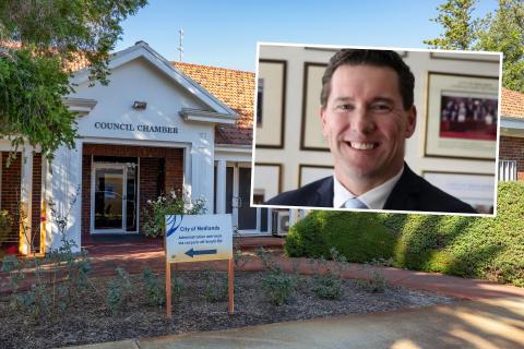 Bill Parker (inset) is suing his former employer, the City of Nedlands. Photo: Michael O'Brien