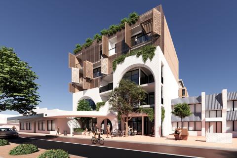 A render of the proposed apartments in Inglewood. Image: Scanlan Architects via DPLH documents