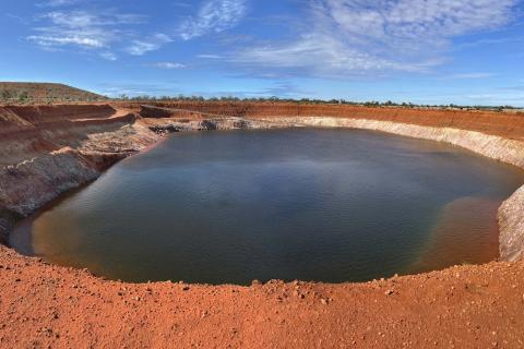 The main pit at Javelin Minerals’ Coogee gold and copper project near Kalgoorlie was first mined by Ramelius resources in 2014 for 30,000 ounces of gold grading 4.01g/t.