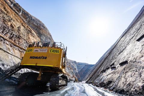 Machinery inside the Koolan Island mine pit. Photo: Tom Zaunmayr