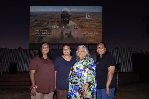 The late Maitland Parker's wife, Marjorie Hughes, second from right, with daughters Renira, Carmel, and Coreen Parker. Photo: Tom Zaunmayr