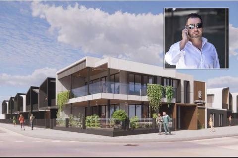 New designs for The Pier. INSET: Former Diploma Group CEO Nick Di Latte.