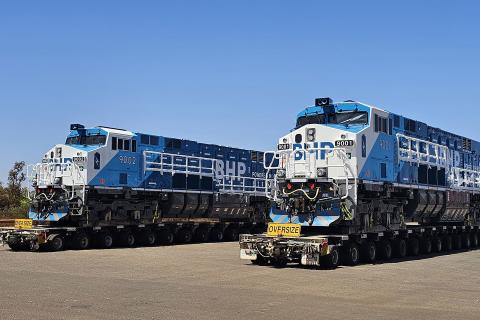 Wabtec battery electric trains in Port Hedland. Photo: BHP