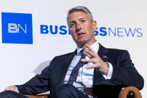 Paddy Gregg at a Business News Success and Leadership breakfast. Photo: Matt Jelonek.