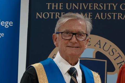 Outgoing University of Notre Dame chancellor Chris Ellison (pictured).