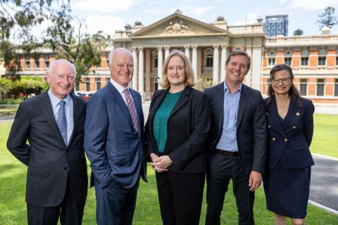 L-R: Godfrey Taylor, Rick Cullen, Catriona Macleod, Michael Taylor, Sally Bruce.