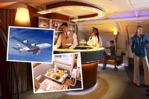 The upper-deck lounge was one of the A380’s game-changing features.