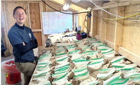 Sample preparation onsite at Storm.