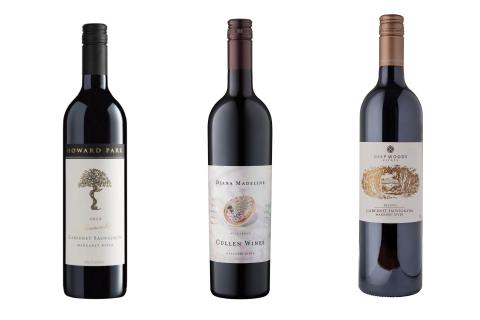 L-R: Howard Park Abercrombie cabernet sauvignon, Cullen Wines Diana Madeline Full Moon Opposite Saturn Harvest, Deep Woods Estate Reserve cabernet sauvignon.