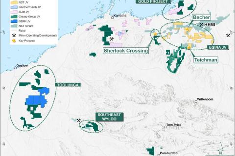 Novo Resources' project locations in WA's Pilbara region.