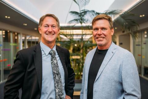 Paul Jowett (left) and Graham Hughes have achieved 12 years of growth at Docmosis.