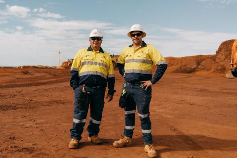 Buru Rehab directors George Todd (L) and Ben Latimer have added more work at Ellendale to rehabilitation contracts at BHP and Alcoa. Photo: BHP