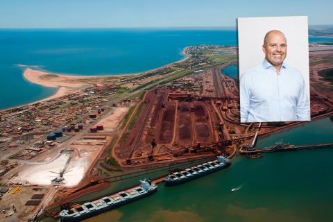Port of Port Hedland. INSET: Meta Logic CEO Joel Nicholls