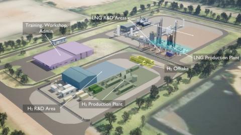 An artists impression of the Kwinana Energy Transformation Hub, due to open in mid-2026. Photo: WA Government.