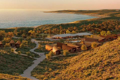 Updated artists' impression of the Ningaloo Lighthouse resort. Picture: Z1Z Resorts