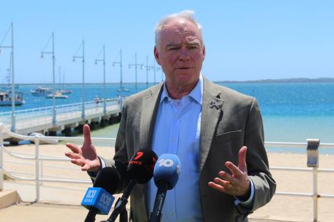 US Senator Tim Kaine visited Rockingham today. Photo: Sam Jones.