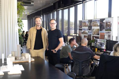 Jimmy Thompson (left) and Wes Barrett have overseen the growth of MJA Studio. Photo: Michael O’Brien