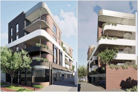 An artists impression of the 144 Hobart Street development. 