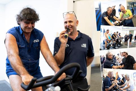 Tony Galati rides for charity at the Corporate Cycling Challenge. Photos: Matt Jelonek.