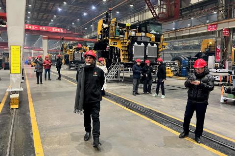 Troy Eaton visits a haul truck manufacturing facility in China.