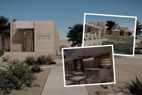 Renders of the proposed Hotel Sebatikel in Exmouth. Images: Mon Palmer via DAP documents