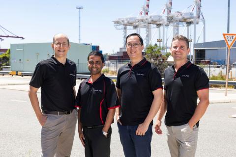 Shanil Herat (second from left) with Andrew Pasquale, Jawn Looi and Adam Saunders. Photo: Matt Jelonek