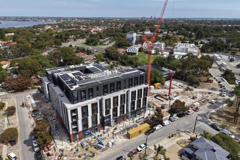 Phase 1 of the Waterford student housing project is almost complete. Photo: Exal