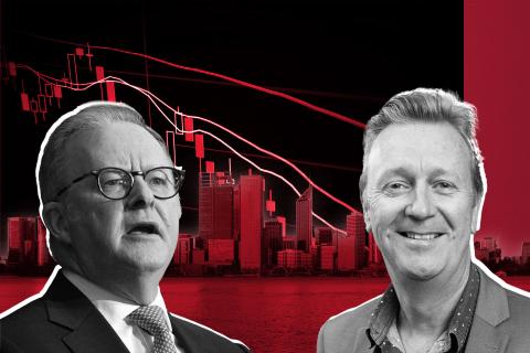 Anthony Albanese and Charlie Gunningham. Photos: Michael O'Brien.