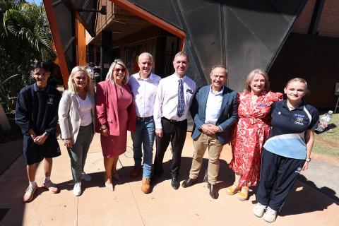 Shaquille Brierly, Sabine Winton, Tina Scott, Tim Day, Micheal Ciccotosto, Roger Cook, Jeanette Hasleby and Charlotte Anagnostopoulos. Photo: Tom Zaunmayr