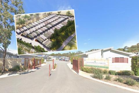 A committee has approved an expansion (inset) of the Champion Lakes Lifestyle Village. Image: Harley Dykstra  via WAPC documents