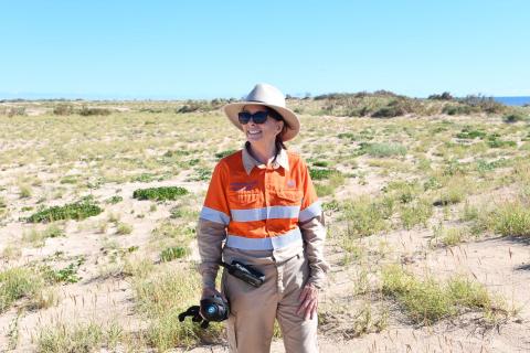 Jennifer Brauhart has worked on Thevenard’s rehabilitation effort since 2019. Photo: Chevron Australia